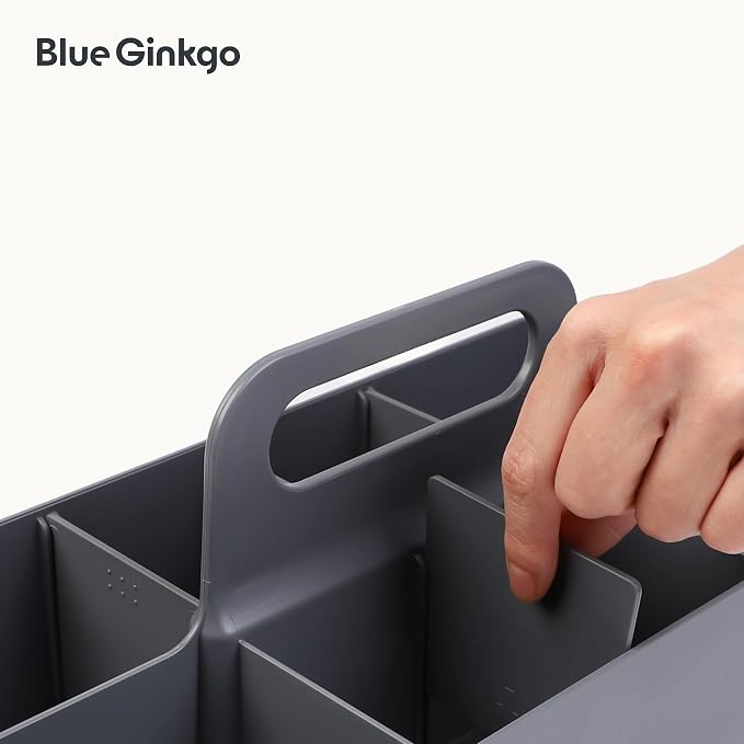 BLUE GINKGO Stackable Organizer Caddy – Korean-Made Portable Tote - Image 7