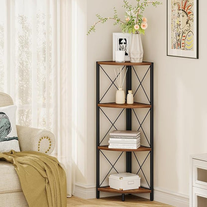 Snughome Rustic Corner Shelf Stand - Image 4