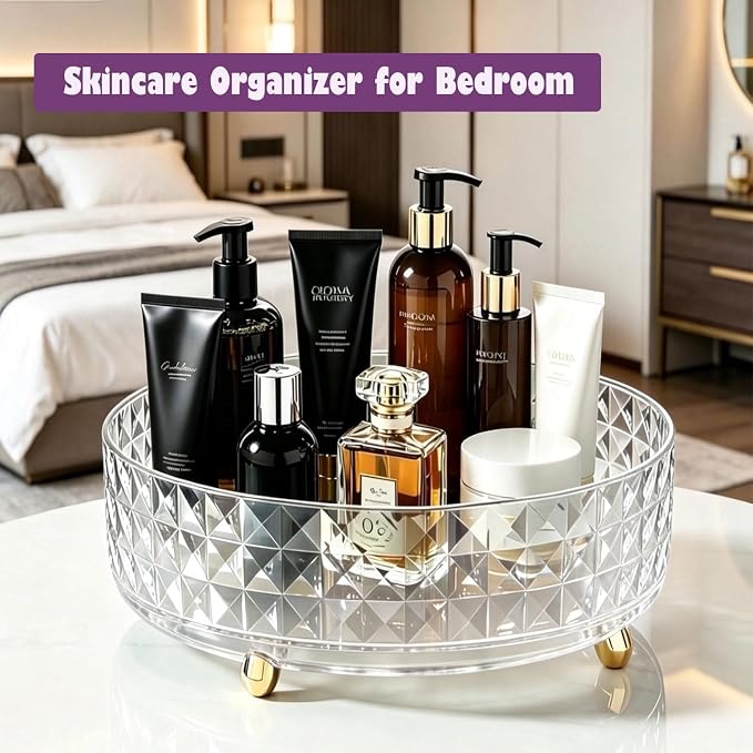 Non Skid Lazy Susan Turntable, Spice Rack Turntable, 9 Inch Spinning Organizer - Image 5