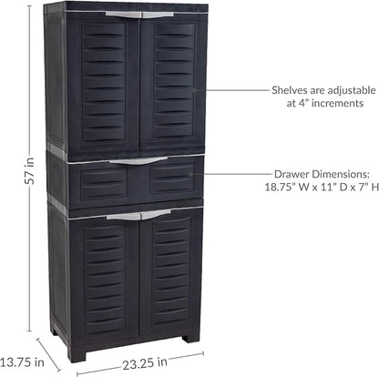 Sunnydaze 57" Garage Storage Cabinet - Image 2