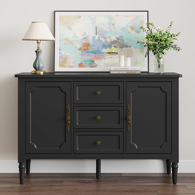 RoyalCraft Buffet Cabinet with 2 Doors & 3 Drawers, Vintage Sideboard with - Image 9