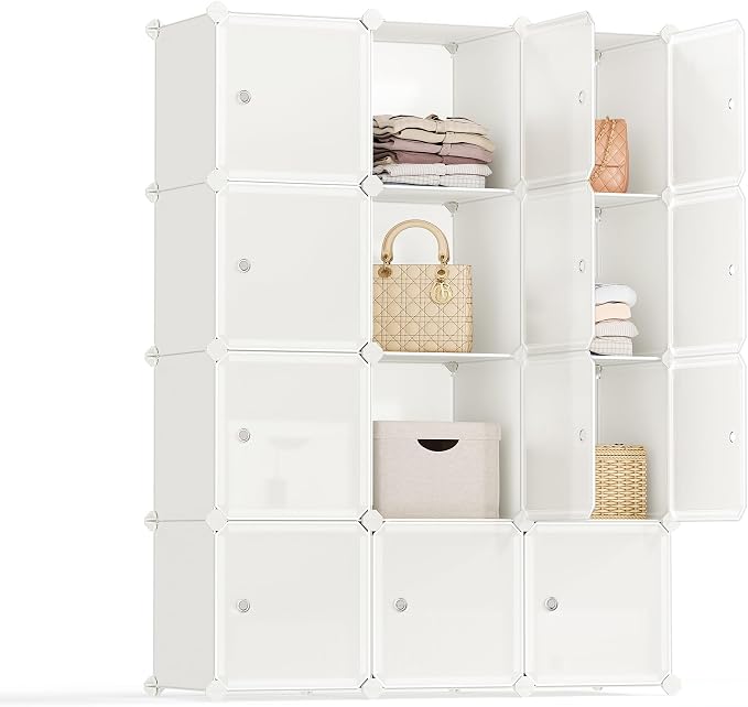 SONGMICS Cube Storage Organizer, Closet Storage Shelves, DIY Plastic Closet by SONGMICSbySONGMICSHOME