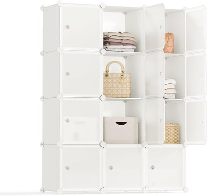 SONGMICS Cube Storage Organizer, Closet Storage Shelves, DIY Plastic Closet by SONGMICSbySONGMICSHOME