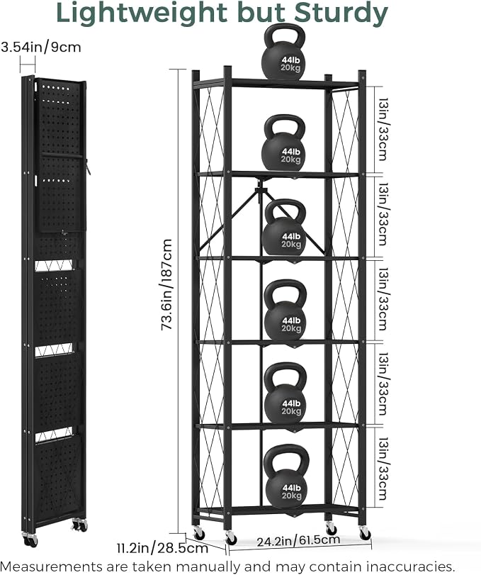 DEANIC 6-Shelf Folding Bookcase - Image 2