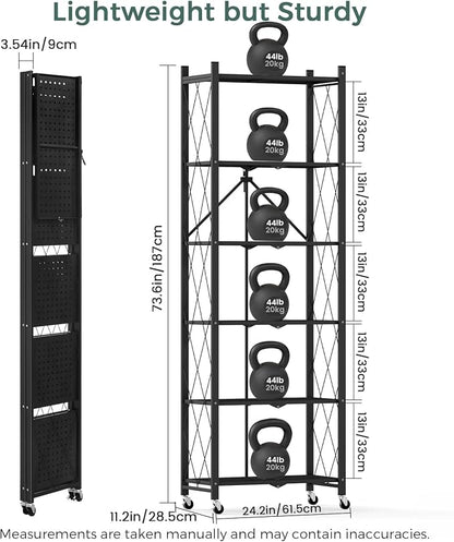 DEANIC 6-Shelf Folding Bookcase - Image 2
