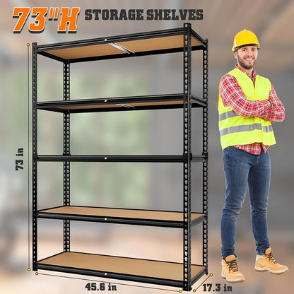 LEVELEVE 5-Tier Heavy Duty Storage Shelving Unit, 2020 lbs Capacity, Adjustable - Image 3