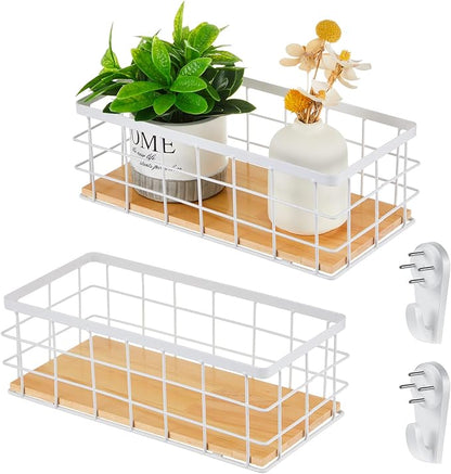 Funrous 2 Pcs Metal Small Wire Basket Wall Hanging Wire Basket Hang Small by Funrous