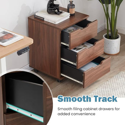 Farini Mobile File Cabinet for Home Office, 3 Drawer Chest Wood, Drawers Unit - Image 5