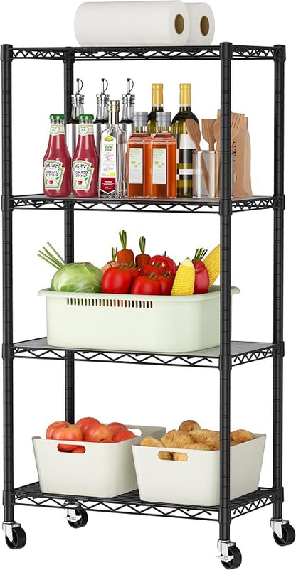 Golpart Shelves Storage Shelf Wire Closet Bathroom Organizers Metal Pantry | 4 by Golpart