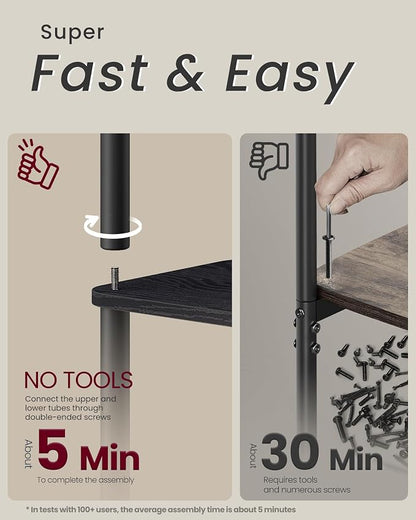VASAGLE Superfast Toolless Assembly, 3-Tier Shelf - Image 4