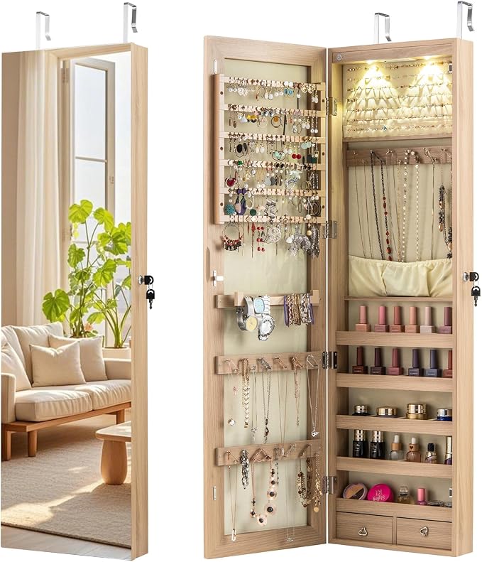 Giantex Wall or Door Mounted Jewelry Armoire by Giantex