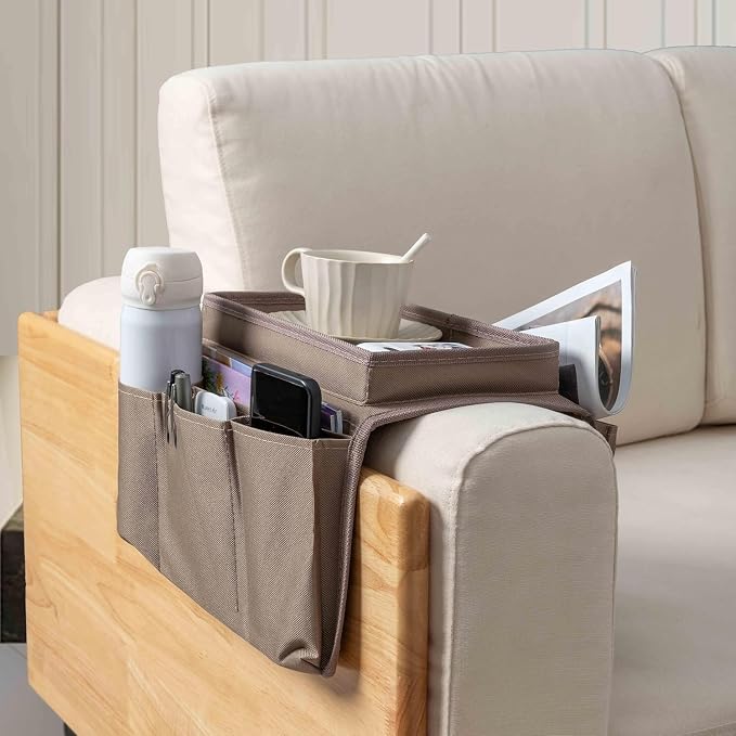 Sofa Armrest Organizer with Cup Holder No-Slip Couch Sofa Armrest Organiser - Image 5