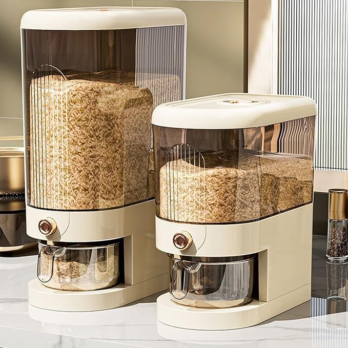 Peaoop 11LB Rice Dispenser, Large Grain Container Storage by Peaoop