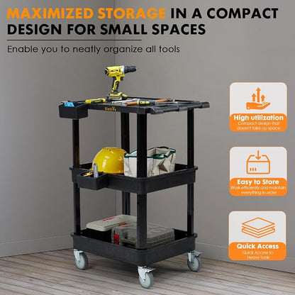 ELAFROS 3-Tier Utility Cart - Image 4