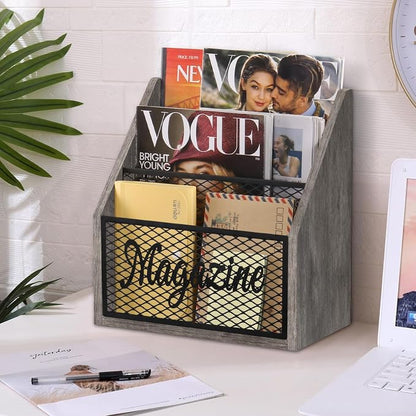 YINMIT Magazine Holder, Stepped 3 Tier Magazine Rack Floor, Magazine Storage - Image 8