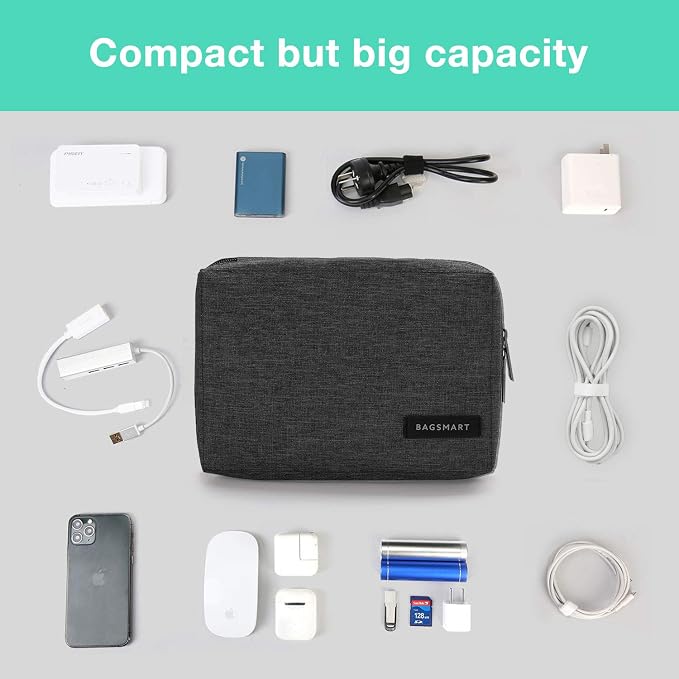 BAGSMART Travel Electronics Organizer, Phone SD Card, Men Women, - Image 3