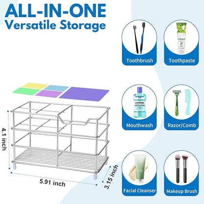 Urbanstrive 304 Stainless Steel Bathroom Toothbrush Holder Toothpaste Holder - Image 2