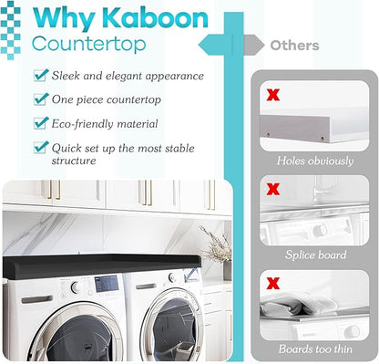 Kaboon Washer Dryer Countertop Only, Melamine Countertop - Image 4