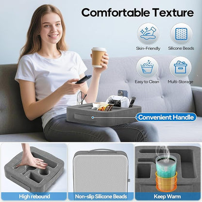Couch Cup Holder Pillow, Sofa and Bed Caddy - Image 5