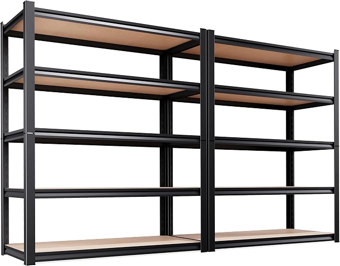 78''H Storage Shelves, 2500lbs Garage Shelving, Adjustable Heavy Duty Shelving by KORVENA