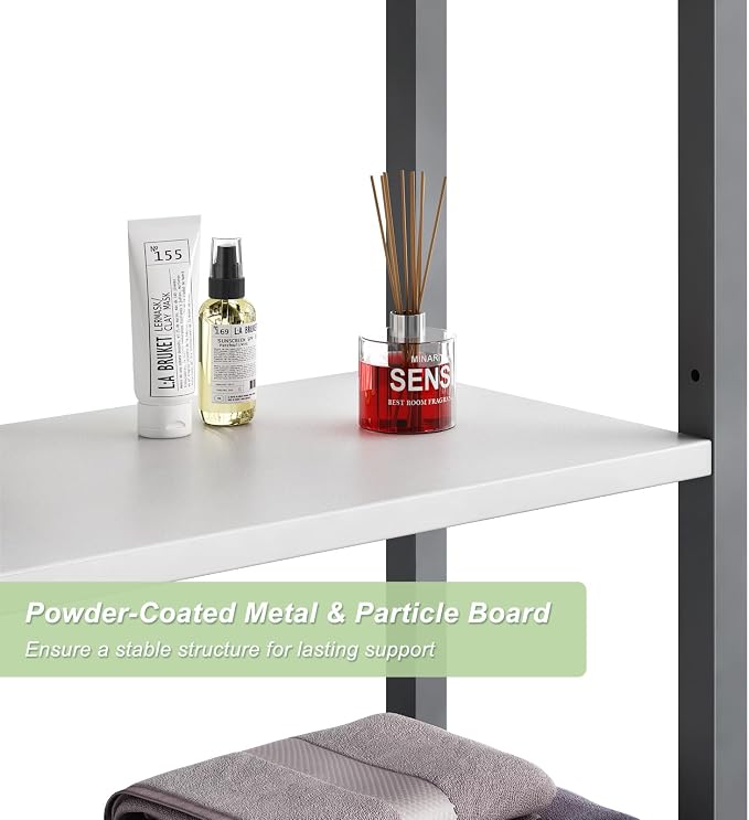 Kalrin Over-The-Toilet Storage Rack, 4-Tier Bathroom Organizer Shelf Over Toilet - Image 8