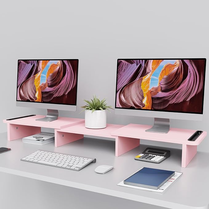 Zimilar Dual Monitor Stand Riser, Monitor Stand - Image 3