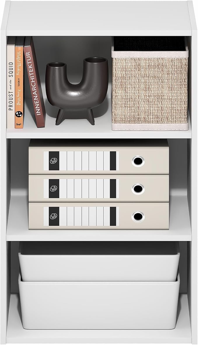 Furinno Basic Book Shelf, 3-Tier Bookshelf, Storage Organizer Bookcase - Image 4