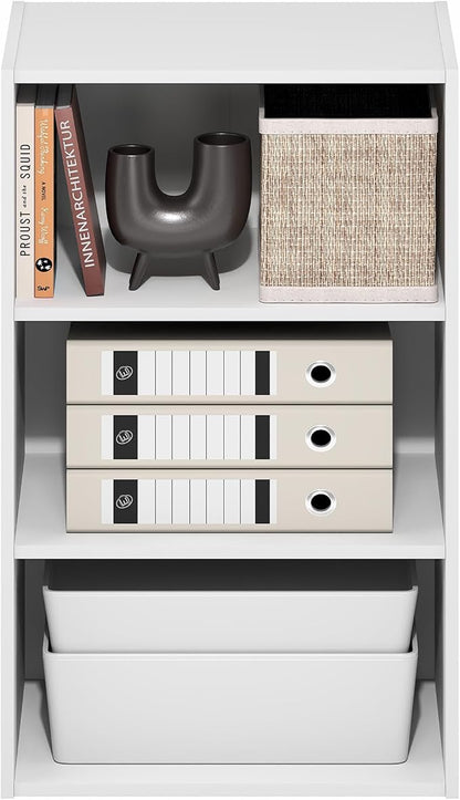 Furinno Basic Book Shelf, 3-Tier Bookshelf, Storage Organizer Bookcase - Image 4