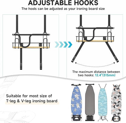 Ironing Board Holder Wall Mount, Over The Door Ironing Board Hanger - Image 2