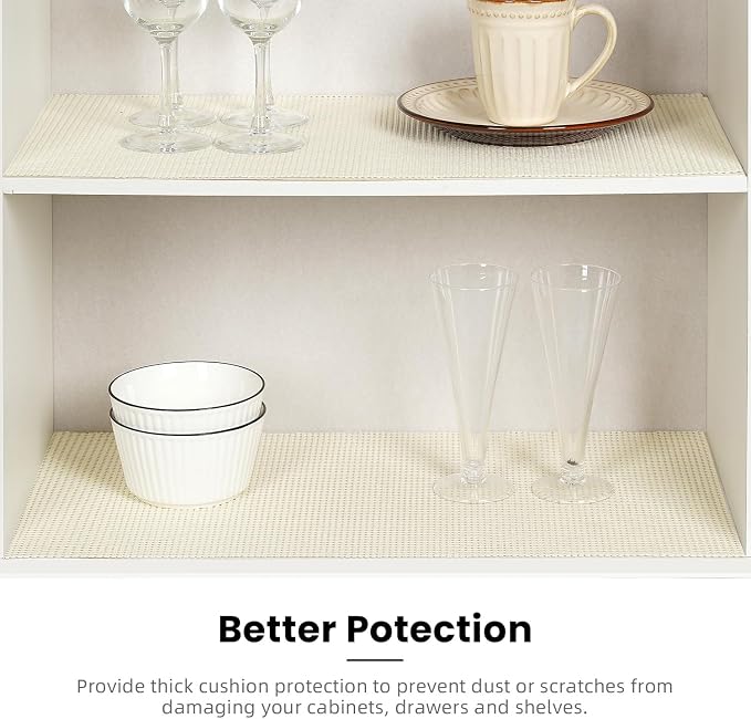 BAGAIL Non-Adhesive Shelf Liner, Thick Strong Grip Drawer Liners - Image 5