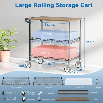 Leteuke Rolling Kitchen Carts - Image 3