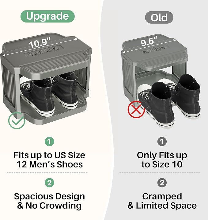 Kitstorack 8-Tier Vertical Plastic Shoe Rack, Freestanding Stackable Shoe - Image 5