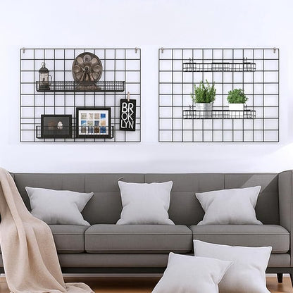 4 Pcs Wire Baskets Wall Grid Panel Hanging Wire Basket Hanging Wall Baskets No - Image 5