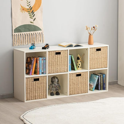 Handwoven Paper Woven Cube Basket Organizer - Image 5