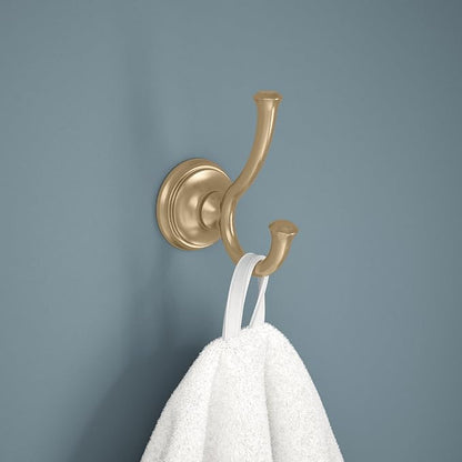 Delta Double Towel Hook for Bathroom or Kitchen| Champagne Bronze | Cassidy - Image 2