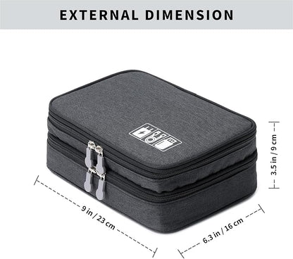 Lanola Custom Personalized Travel Cable Organizer Bag, Electronic Accessories - Image 3