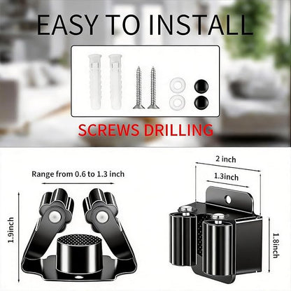 4 Pcs Broom Holder Wall Mount, Broom Hanger Mop Holder Rack Handle - Image 6