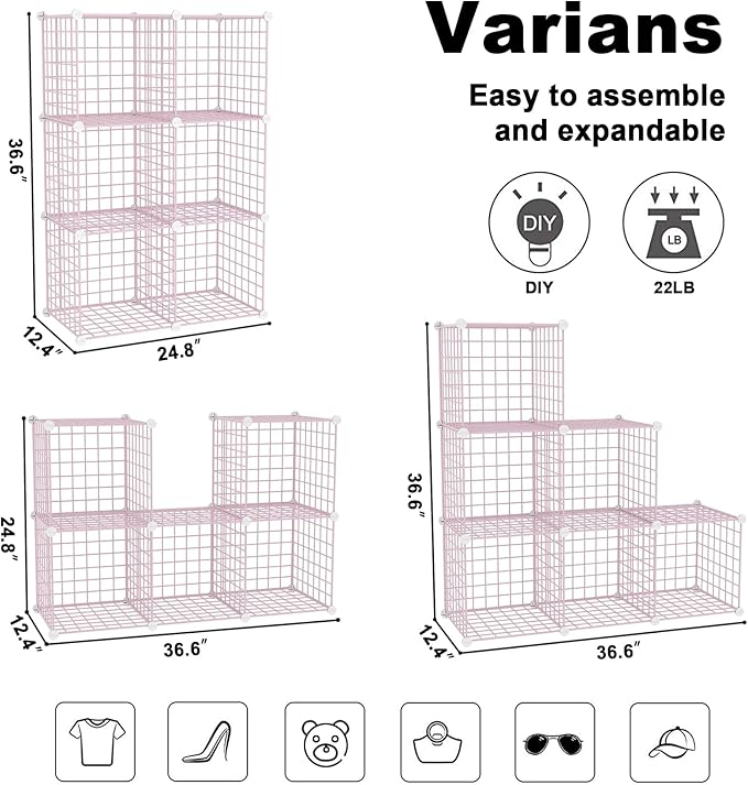 C&AHOME Wire Cube Storage, 6 - Image 3