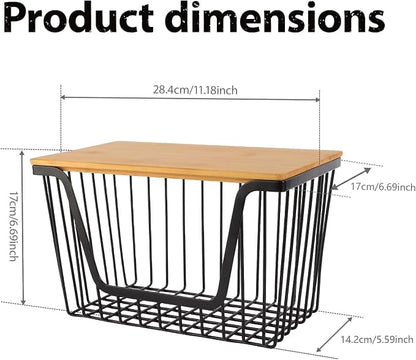 1 Pack Fruit Basket for Kitchen Counter, Stackable Pantry Organizers Storage - Image 4