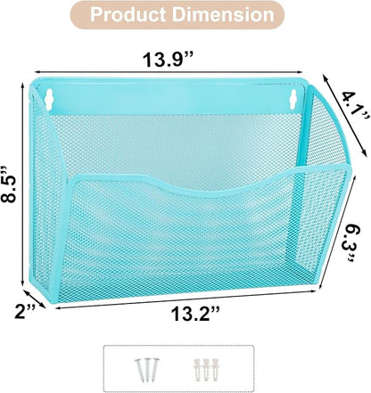 EASEPRES 3 Single Pocket Mesh Hanging File Organizer, Vertical Wall Mounted - Image 2