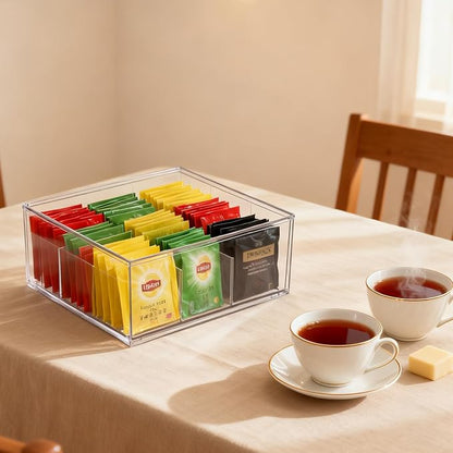 Rainmae Tea Bags Organizer Clear Acrylic Teabag Drawer Holder - Image 5