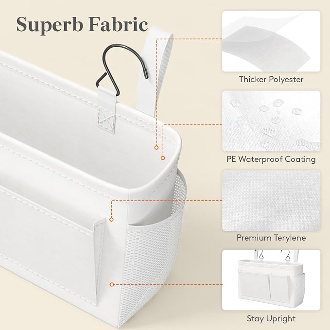 Lifewit Bedside Caddy Storage Organizer, Hanging Storage Bag - Image 2