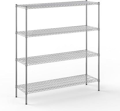 18" Deep x 60" Wide x 64" Height Wire Shelving Kit | 4-Tier | NSF Commercial by Regal+Altair