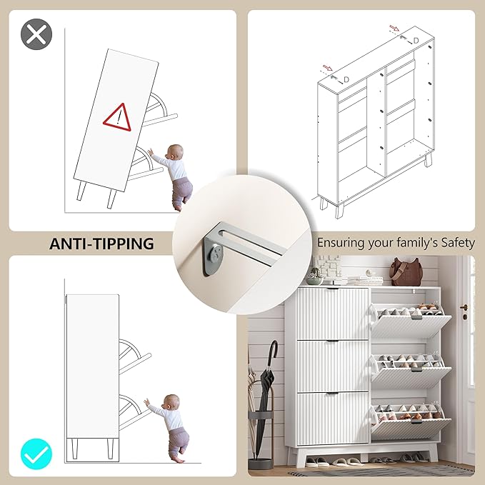 HUANLEGO Shoe Cabinet Storage for Entryway - Image 6