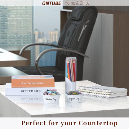 ONTUBE Ceramic Paper Clip Holder and Binder Clip Holder Set - Image 8