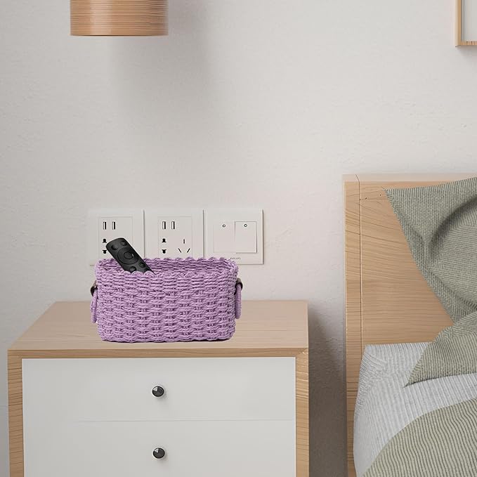 Small baskets for Organizing, Cute woven Storage basket - Image 3