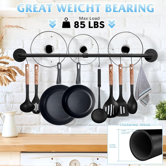 24 inch Pot Rack Wall Mounted Pot Hangers - Image 6