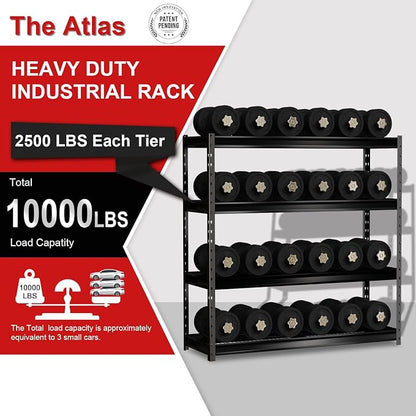The Atlas 77” Ultra Wide 4-Tier Metal Garage Shelving 10, 000 lbs Capacity - Image 4