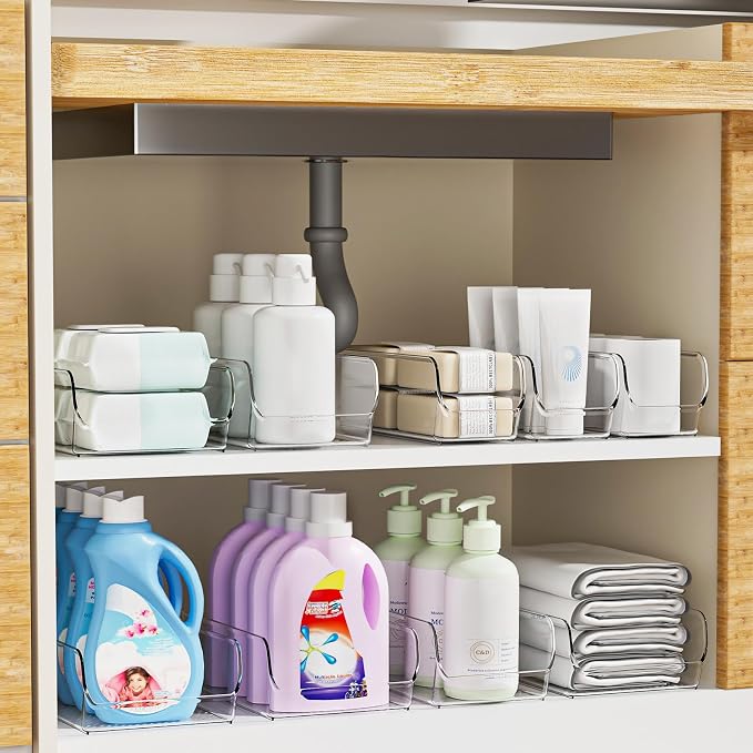Ettori Set of 6 Clear Plastic Storage Bins - Image 6