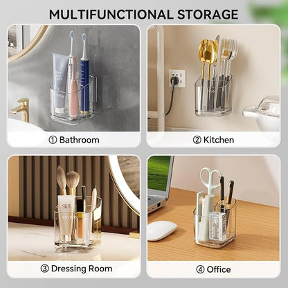 Toothbrush Holders for Bathrooms, 3 Slots Detachable Electric Toothbrush Holder - Image 6